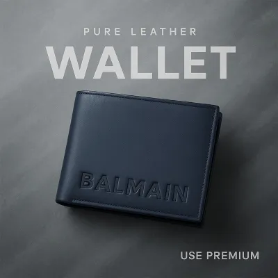BALMAIN Premium Wallet -Navy